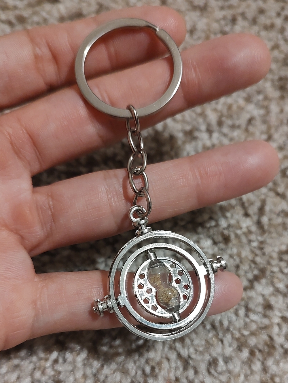 Harry Potter Time Turner Silver Keychain